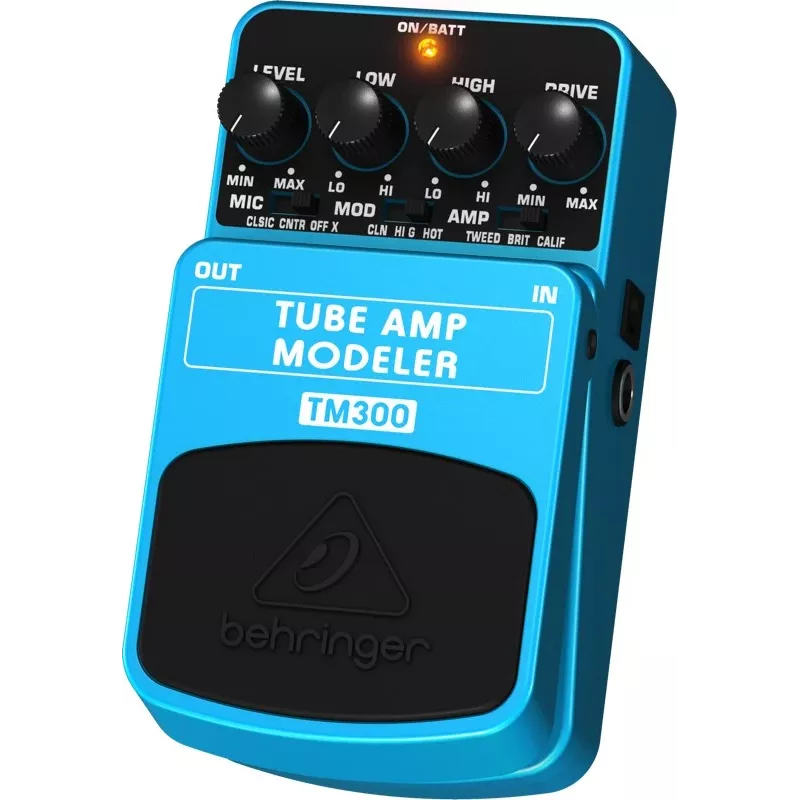 Behringer TM300 lampu pastiprinātāja modelētāja efekta pedālis elektriskajai ģitārai, zils/melns