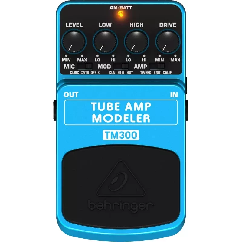 Behringer TM300 lampu pastiprinātāja modelētāja efekta pedālis elektriskajai ģitārai, zils/melns