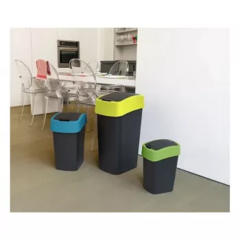 Curver Flip Bin 45L atkritumu tvertne melna/zaļa