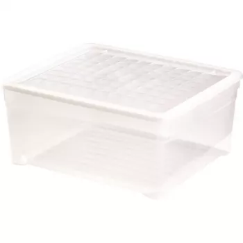 CURVER Kaste ar vāku Textile Box 18,5L caurspīdīga | 39,6x34,3x17,3cm