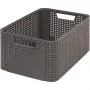CURVER Style M uzglabāšanas kaste 38,6x28,7x17 cm tumši pelēka rotangpinuma efekts 18L