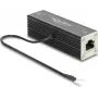 Delock RJ45 tīkla pārsprieguma aizsargs Cat.6A, saderīgs ar PoE++, 10 Gbps, ekranēts, melns