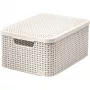 CURVER Style M uzglabāšanas kaste ar vāku, 39,3 x 29,3 x 18,7 cm, krēmkrāsa, 21,6L, salokāma