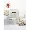 CURVER Style M uzglabāšanas kaste ar vāku, 39,3 x 29,3 x 18,7 cm, krēmkrāsa, 21,6L, salokāma