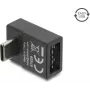 Delock USB 2.0 USB Type-C vīriešu uz Easy USB Type-A sieviešu leņķa adapteris, melns