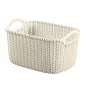 Curver Knit XS taisnstūra uzglabāšanas grozs 3L balts 25x18x14 cm