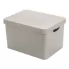 Curver Deco Stockholm L uzglabāšanas kaste ar vāku 39,5x29,5x23,5 cm Punktiņi Melna/Balta