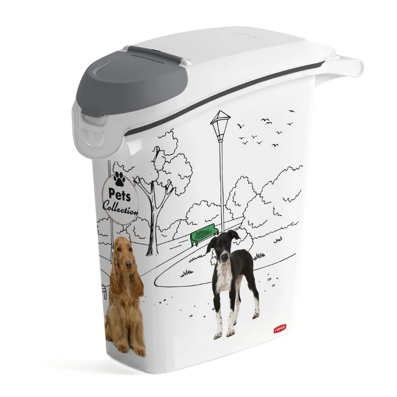 CURVER Pets Life suņu barības uzglabāšanas konteiners 10kg 23L hermētisks plastmasas