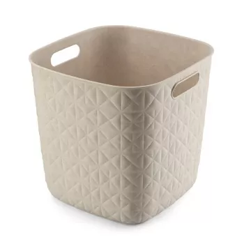 CURVER Softex kvadrātveida uzglabāšanas grozs 15L krīta balts 27.9x27.9x26.9cm