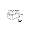 KEEEPER Robert 20L Euro konteiners, 400 x 300 x 220 mm, grafīta, kravnesība 30 kg, sakraujams, pārtikas drošs