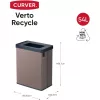 CURVER Taisnstūra metalizēts atkritumu tvertne Verto Recycle 54L Pērļu rozā
