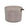 CURVER Grozs ar vāku Jute apaļš 2L Ø17x13cm Bēšs