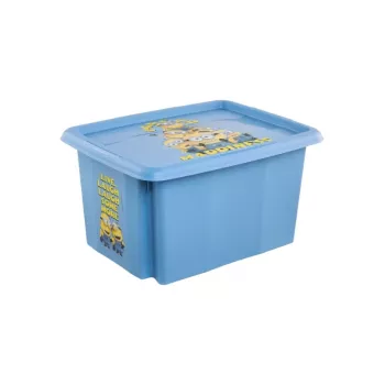keeeper kaste ar vāku 15L Karolina “Minions Happiness” 38x29.5x20.5cm gaiši zila