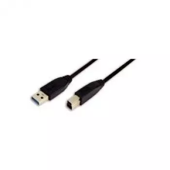 LogiLink USB 3.0 kabelis, USB-A vītišķis uz USB-B vītišķi, melns, 2 m, 5 Gbps, dubulti ekranēts