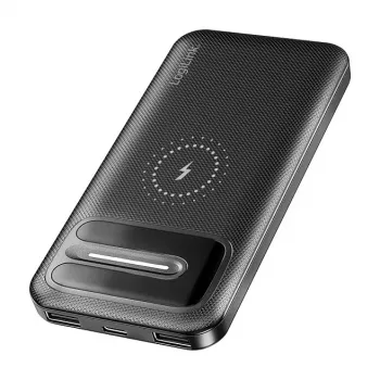 LogiLink PA0343RF bezvadu pārnēsājamais akumulators 10000 mAh melns
