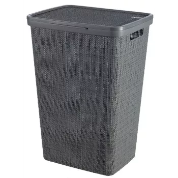 CURVER Veļas kaste Jute 58L 43x34x60cm Tumši pelēka
