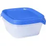 CURVER Fresh&Go pārtikas bļodu komplekts, 3 gab., 0,8 L katrs, zils, hermētiski vāki, bez BPA, mikroviļņu krāsnī, saldētavā, trauku mazgājamā mašīnā