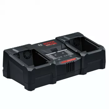 Bosch EXAL18V2-320 (C) divu ligzdu ātrā uzlādes ierīce 18V Li-ion akumulatoriem, 16A, aktīvā gaisa dzesēšana, Bluetooth savienojamība