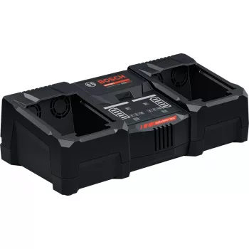 Bosch EXAL18V2-320 (C) divu ligzdu ātrā uzlādes ierīce 18V Li-ion akumulatoriem, 16A, aktīvā gaisa dzesēšana, Bluetooth savienojamība