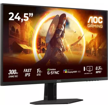 AOC 25G4SRE 24,5 inch Full HD IPS spēļu monitors, 180Hz, 0,5ms, DisplayHDR 400, FreeSync Premium, regulējams augstums Monitors AOC 25G4SRE