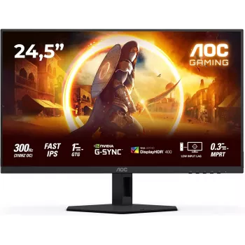 AOC 25G4SRE 24,5 inch Full HD IPS spēļu monitors, 180Hz, 0,5ms, DisplayHDR 400, FreeSync Premium, regulējams augstums Monitors AOC 25G4SRE