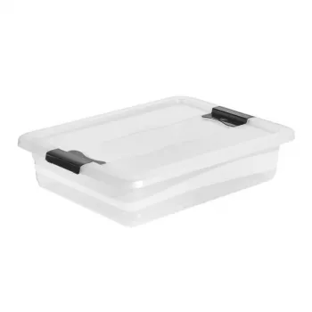 keeeper Crystalbox Cornelia uzglabāšanas kaste ar vāku, 7 L, caurspīdīga, polipropilēns, pārtikas droša, kraujama, 39,5 x 29,5 x 9,5 cm