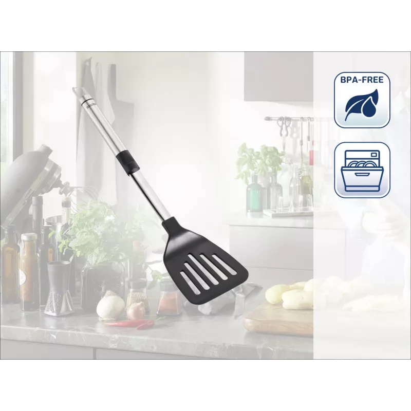 LEIFHEIT ProLine neilona lāpstiņa ar nerūsējošā tērauda rokturi, 33 cm, melna