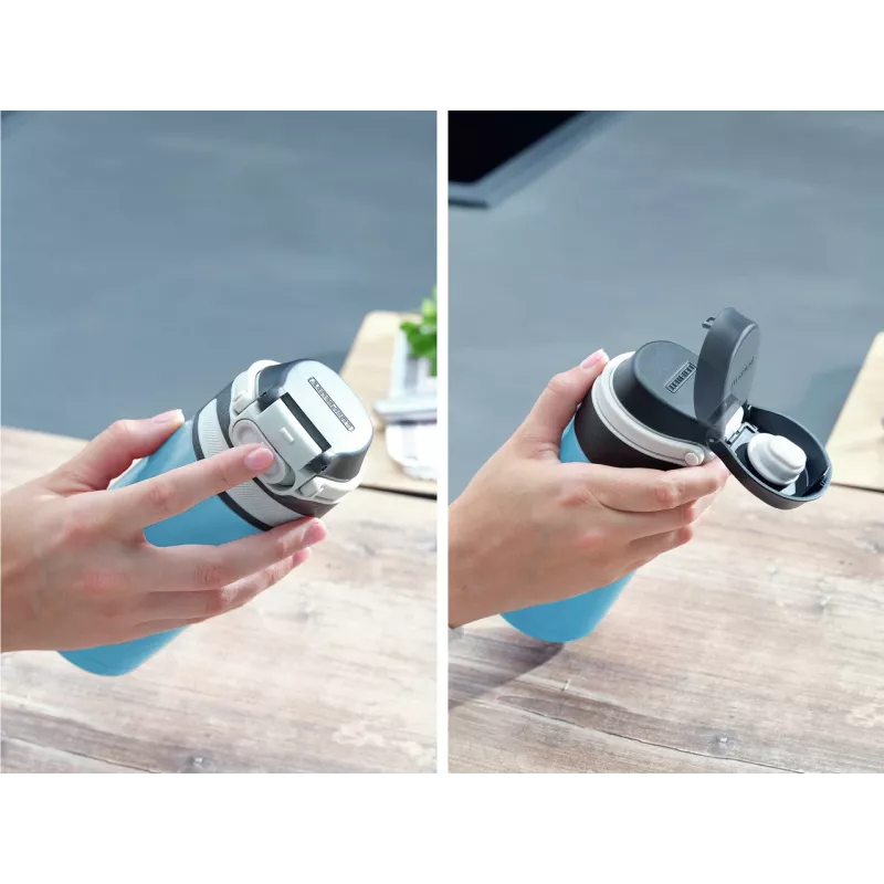 LEIFHEIT Termokrūze Flip 350ml Gaiši zila