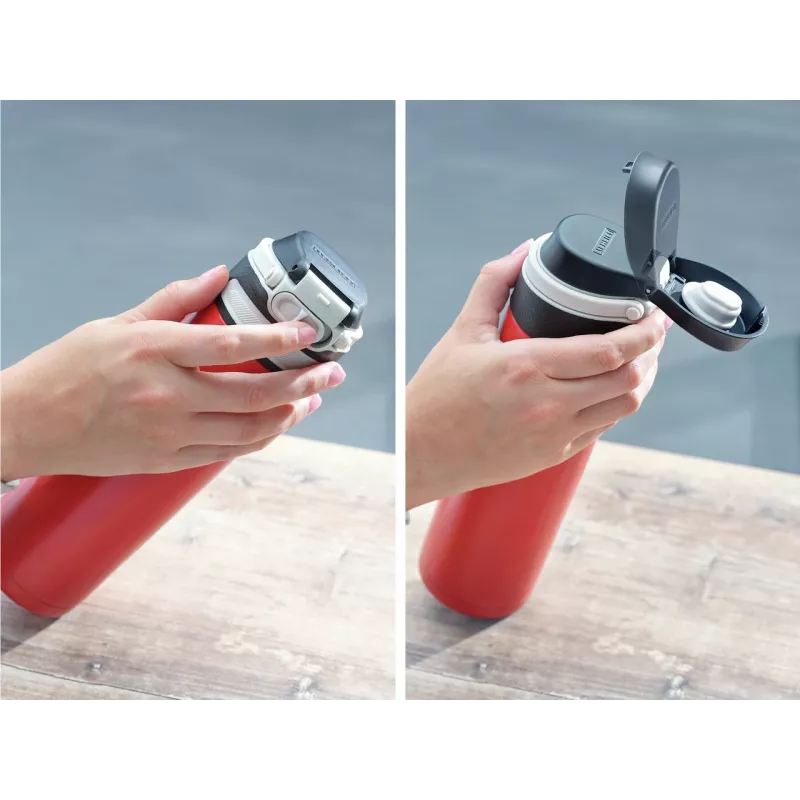 LEIFHEIT Termokrūze Flip 600ml Sarkana