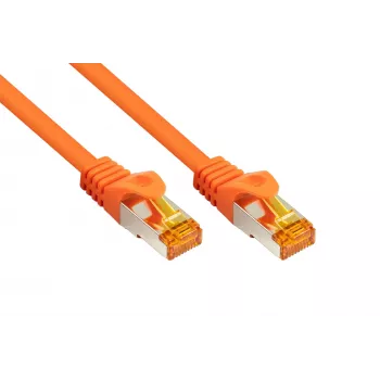 Kabelmeister Cat.7 S/FTP savienojuma kabelis, RJ45, TPE bez halogēniem, oranžs, 3m
