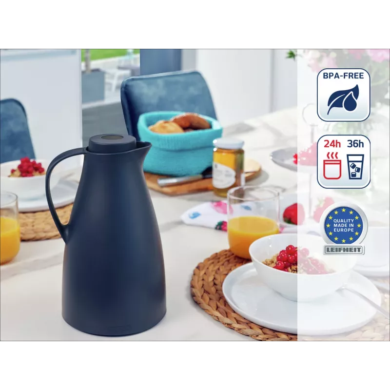 LEIFHEIT Thermos Harmonic Blue 1L vakuumā izolēts termokrūze