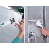LEIFHEIT Nemo rezerves sūkšanas uzgalis dušas kabīnēm, flīzēm un spoguļiem – 170 mm silikona lūpa, pelēks/balts
