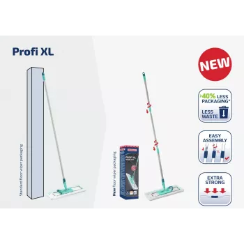 LEIFHEIT Profi XL Micro Duo 42 cm grīdas birste ar salokāmu rokturi