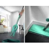 LEIFHEIT Picobello M Micro Duo grīdas tīrītājs ar teleskopisku rokturi, 33 cm tīrīšanas platums, zaļš/balts