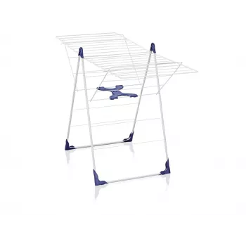 LEIFHEIT Classic 200 Flex drēbju žāvētājs, 20 m žāvēšanas garums, salokāms stāvdrēbju žāvētājs, balts/zils