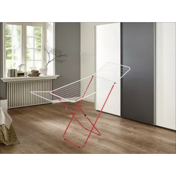 LEIFHEIT Verona 180 spārnu tipa drēbju žāvētājs, 18 m žāvēšanas garums, pulverkrāsots tērauds, balts/zils