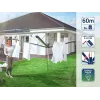 LEIFHEIT Linomatic 600 Plus rotējošais veļas žāvētājs, 60 m žāvēšanas aukla, alumīnija rāmis, automātiska auklu ievilkšana, sudraba/pelēks
