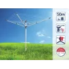 LEIFHEIT LinoLift 500 rotējošais veļas žāvētājs, 50 m žāvēšanas aukla, alumīnija rāmis, regulējams augstums 106-179 cm, UV izturīgas auklas, komplektā ar zemes ligzdu