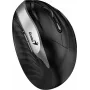 UNITEK Genius Ergo 8250S bezvadu ergonomiskā pele, 1600 DPI, melna-sudraba