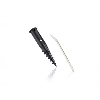 LEIFHEIT Ieskrūvējams zemes enkurs rotējošajām žāvētavām, cinkots tērauds, 50 mm stabs, 44 cm, zaļš vāciņš
