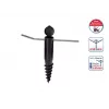 LEIFHEIT Ieskrūvējams zemes enkurs rotējošajām žāvētavām, cinkots tērauds, 50 mm stabs, 44 cm, zaļš vāciņš