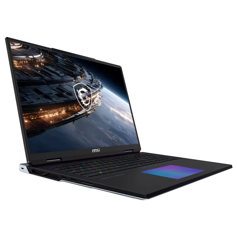 MSI Titan 18 HX A2WJ-1410FRY spēļu klēpjdators, 18 collu UHD+ Mini LED 240Hz, Intel Core Ultra 9 290HX Plus, 64GB DDR5, 2TB SSD, GeForce RTX 5090 24GB, Windows 11 Pro, franču AZERTY tastatūra