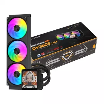 DarkFlash DV360S MAX 360mm ARGB AIO šķidruma CPU dzesētājs - melns