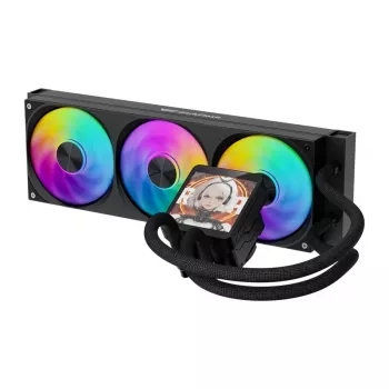 DarkFlash DV360S MAX 360mm ARGB AIO šķidruma CPU dzesētājs - melns