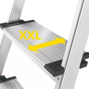HAILO L85 ComfortLine alumīnija mājsaimniecības kāpnes, 7 pakāpieni, 150 kg, EN 131