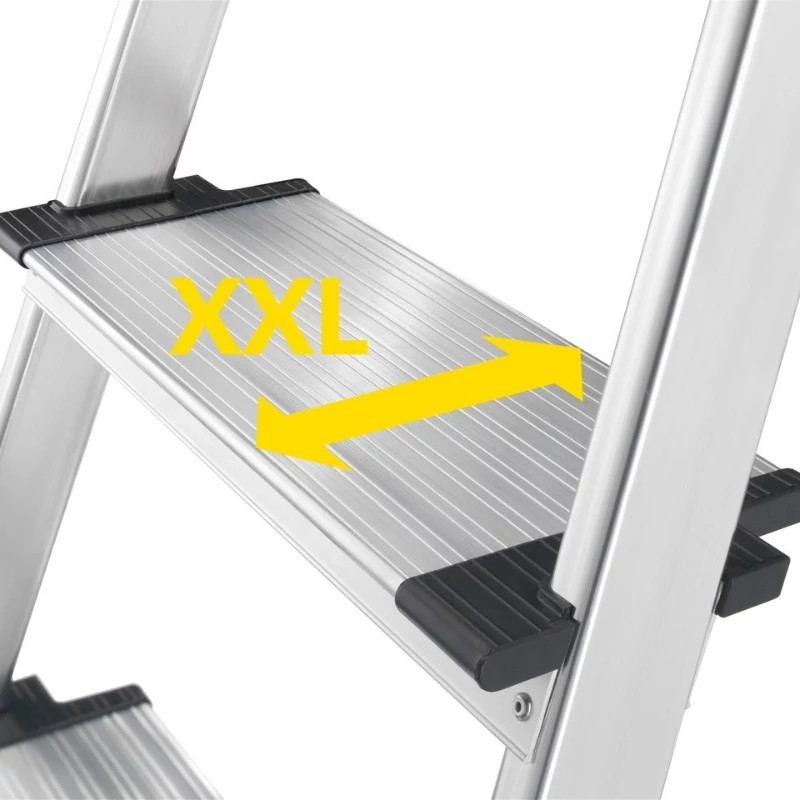 HAILO L85 ComfortLine alumīnija mājsaimniecības kāpnes, 7 pakāpieni, 150 kg, EN 131