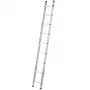 Hailo ProfiStep uno 7109-007 alumīnija piesliešanas kāpnes, 7 pakāpieni, maks. darba augstums 3,5 m, sudraba