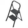 HAILO K44 StandardLine salokāms pakāpienu sols ar drošības rokturi, 2 pakāpieni, tērauds, melns, 150 kg