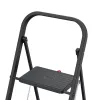 HAILO K44 StandardLine salokāms pakāpienu sols, 3 pakāpieni, drošības rokturis, melns, 150 kg