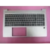 HP ProBook 450/455 G6/G7 augšējā vāka komplekts ar franču AZERTY tastatūru, bez viedkaršu lasītāja, Natural Silver